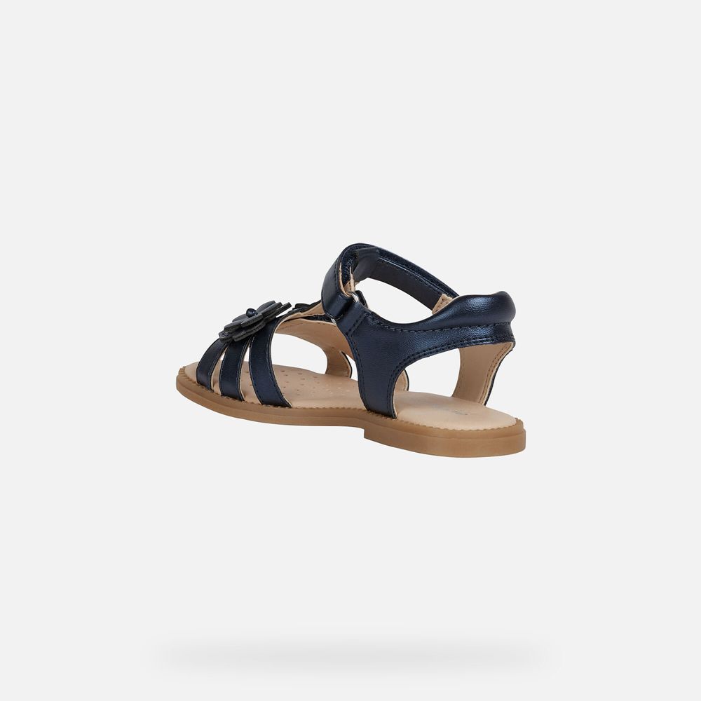 Geox Sandals Navy Karly - Geox Girls Shoes - ZBUMFO581